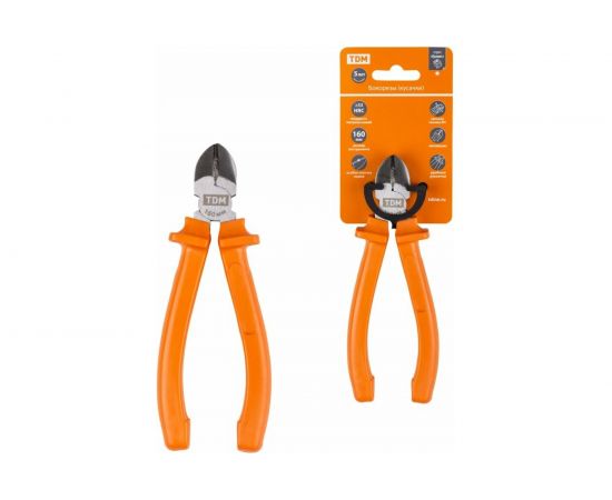 Бокорезы-кусачки TDM с пластиковыми рукоятками, углеродистая сталь, 180 мм, серия Гранит SQ1009-0302 