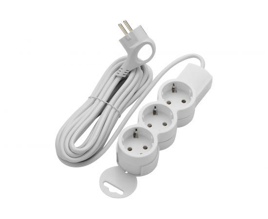 Удлинитель duwi 3 гнезда, без выключателя, с землей, 5 м 32006 9 – изображение 2