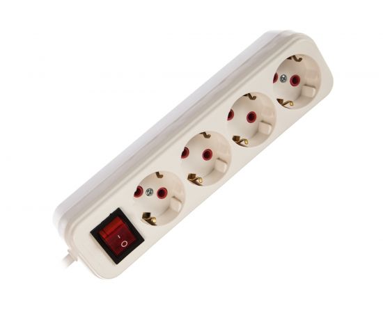 Удлинитель Lezard LILA, с заземлением, 4 входа, 10 метров, с выключателем 720-0410-402 – изображение 2