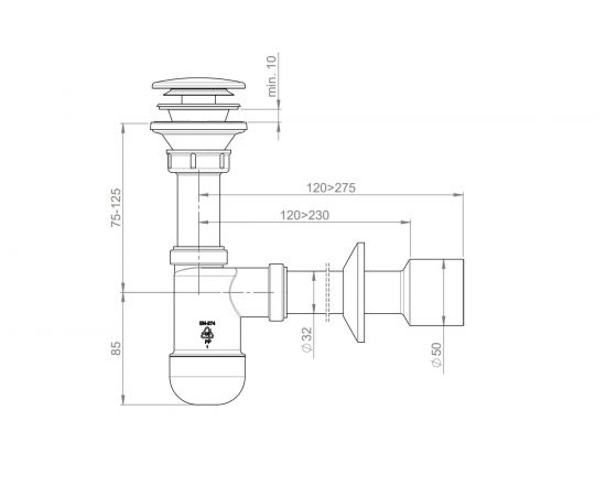 Сифон для умывальника SantecPro AQ37250 – изображение 2