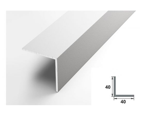 Декоративный угловой профиль ЛУКА алюминиевый, 40х40х2 мм, 2,7 м, 5 шт./уп. белый УТ000020887 – изображение 2