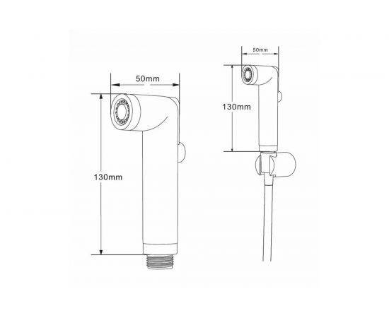 Гигиенический душевой набор Orange шланг, гигиенический душ, держатель HS011cr – изображение 2