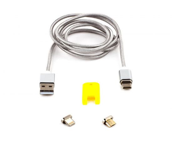 Магнитный кабель Cablexpert USB 2.0 AM - Type C/micro B/M 5P/Lighting, 1м CC-USB2-AMLM31-1M – изображение 2