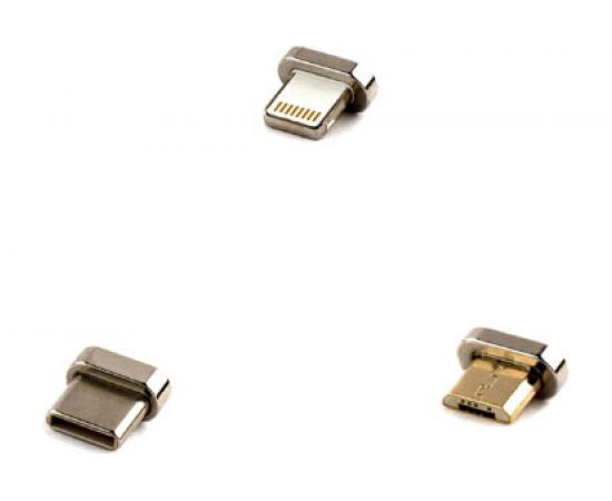 Магнитный кабель Cablexpert USB 2.0 AM - Type C/micro B/M 5P/Lighting, 1м CC-USB2-AMLM31-1M – изображение 3