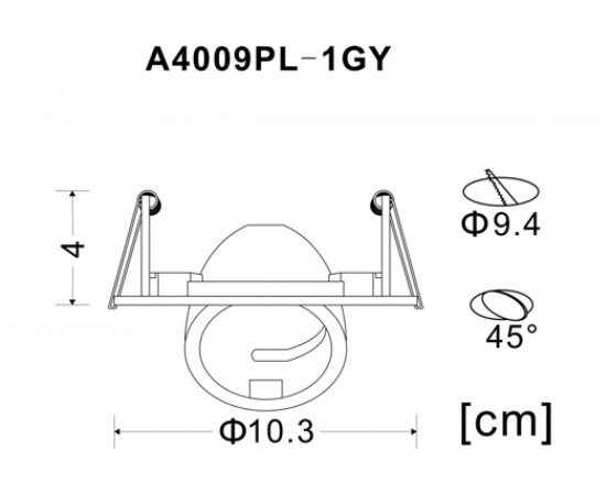 Потолочный светильник Arte Lamp A4009PL-1GY – изображение 3