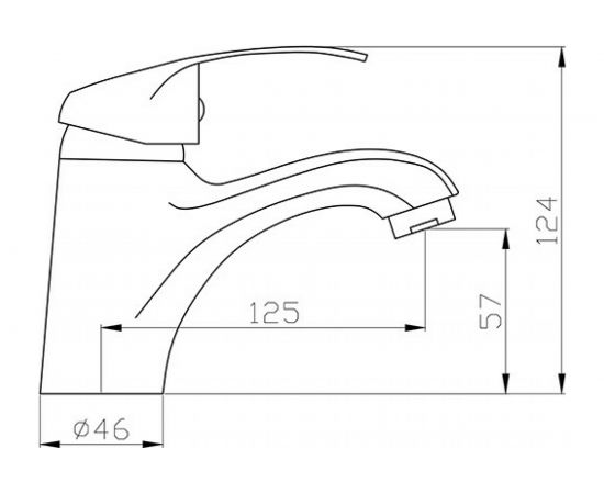 Смеситель для для раковины Agger Glad хром A1502100 – изображение 6