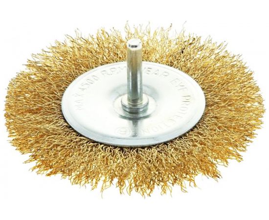 Щетка плоская металлическая со шпилькой 100 мм для дрели TUNDRA 1032378 