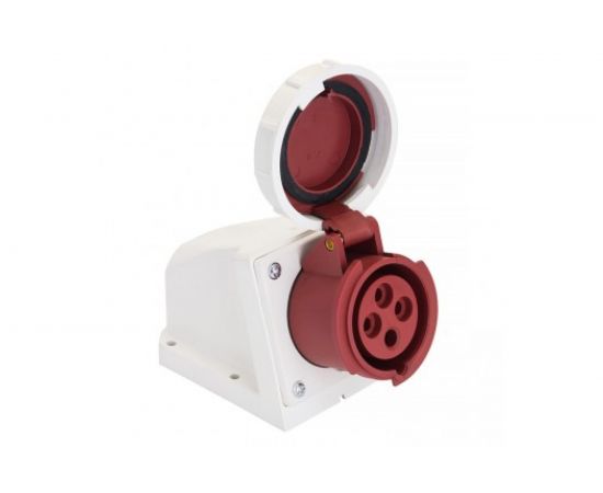 Стационарная розетка EKF наружная, 1242, 3Р+РЕ, 32А, 380В, IP67, PROxima SQps-1242-32-380 