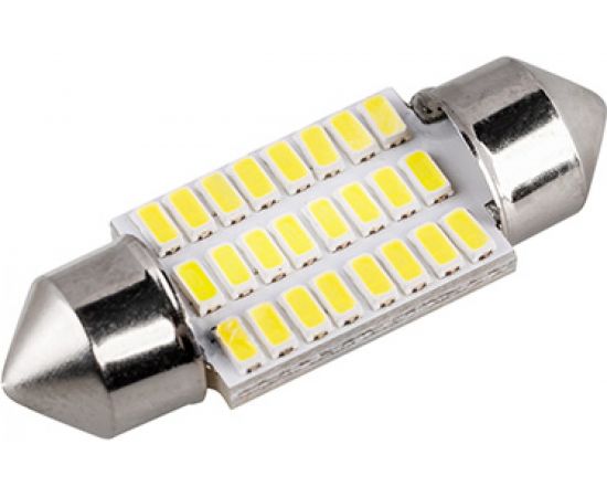 Автолампа SKYWAY диод T11(C5W) 12V 24SMD диодов 1-конт. 31мм, белая салон S08201494 