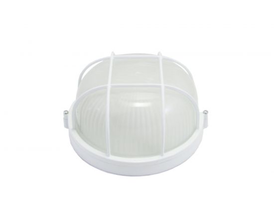 Влагозащищенный светильник APEYRON с решеткой, круг белый, корпус алюминий, рассеиватель стекло, IP54, E27, 60Вт 11-19 