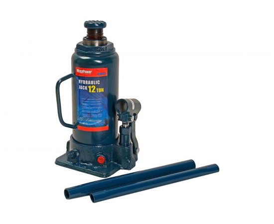 Гидравлический бутылочный домкрат MEGAPOWER M-91204 12т выс.подъема 230-465мм с клапаном 1 3 T91204 