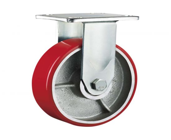 Большегрузное колесо с полиуретановой шинкой С-4107-DUS не поворотное, без тормоза, г/п 600 кг EURO-LIFT 00018512 