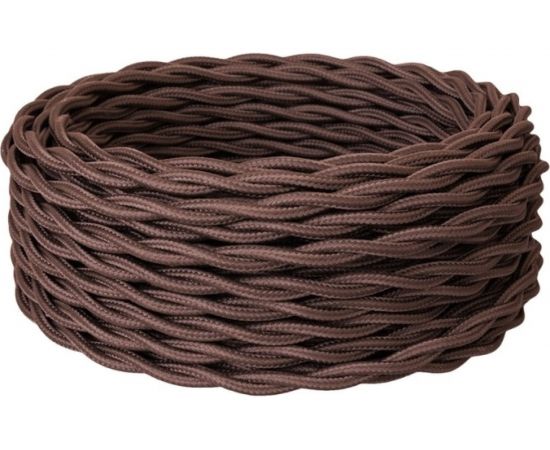Силовой кабель Retro Electro ретро, 2х1,5, коричневый, длина бухты 50 2254748 
