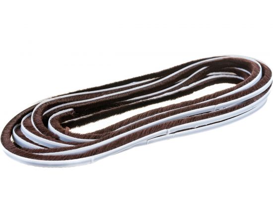 Щеточный уплотнитель Mebax 7х12 черный, в пакете, 6 м 00-00001437 