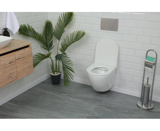 Подвесной унитаз ALCORA Encanto безободковый, с сиденьем дюропласт, микролифт, скрытый монтаж LT-046E-R – изображение 16