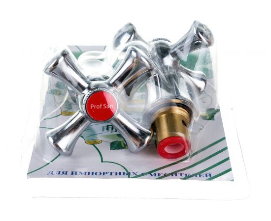 Комплект Профсан ПСМ кран-буксы 1/2" с маховиками Крест-75 металл RK-75IMK – изображение 2