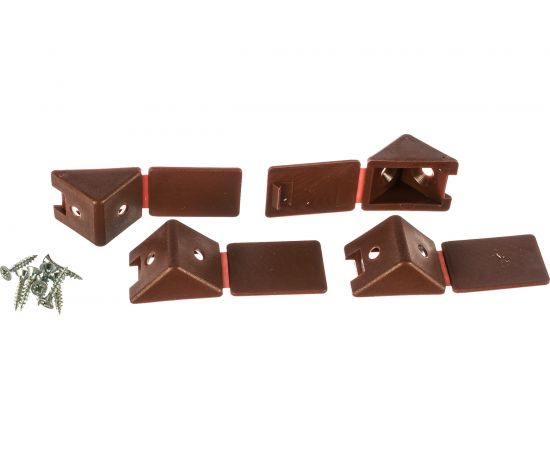 Мебельный уголок с шурупом Невский Крепеж красное дерево 4 шт. 801747 – изображение 2