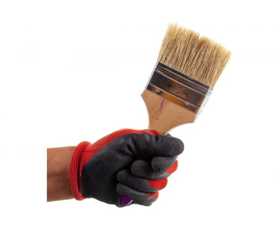 Плоская кисть с натуральной щетиной KRAFOR ЕВРО №3, 75мм, деревянная ручка 004-0030 49215 – изображение 2