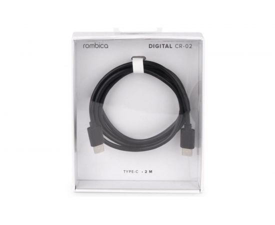Кабель USB Type-C - USB Type-C Rombica Digital CR-02 100 пластик 2м черный CB-CR02 – изображение 2