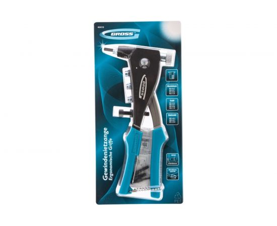 Заклепочник для резьбовых заклепок GROSS заклепки, М3, М4, М5, M6 40410 – изображение 2