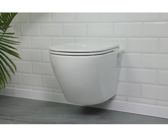 Подвесной унитаз ALCORA Encanto безободковый, с сиденьем дюропласт, микролифт, скрытый монтаж LT-046E-R – изображение 23