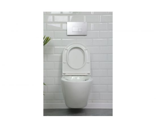 Подвесной унитаз ALCORA Encanto безободковый, с сиденьем дюропласт, микролифт, скрытый монтаж LT-046E-R – изображение 26