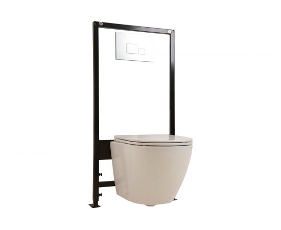 Подвесной унитаз ALCORA Encanto безободковый, с сиденьем дюропласт, микролифт, скрытый монтаж LT-046E-R – изображение 27