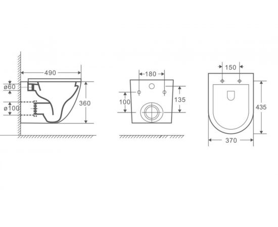 Подвесной унитаз ALCORA Encanto безободковый, с сиденьем дюропласт, микролифт, скрытый монтаж LT-046E-R – изображение 29