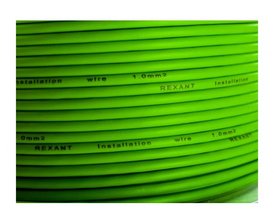 Провод ПГВА REXANT 1х1.00 кв.мм, зеленый, бухта 100 м 01-6523 – изображение 3