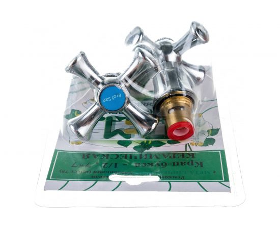 Комплект Профсан ПСМ кран-буксы 1/2" с маховиками Крест-75 металл RK-75IMK – изображение 3