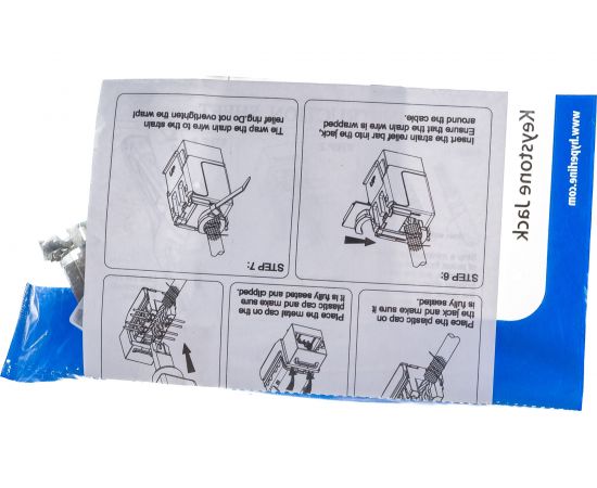 Вставка Hyperline KJNE-8P8C-C5e-90-SH-F-WH Keystone Jack RJ-45 8P8C, категория 5e, экранированная 46659 – изображение 4