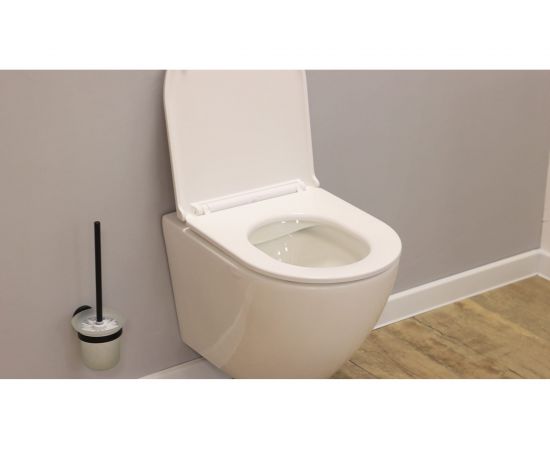 Подвесной унитаз ALCORA Encanto безободковый, с сиденьем дюропласт, микролифт, скрытый монтаж LT-046E-R – изображение 4