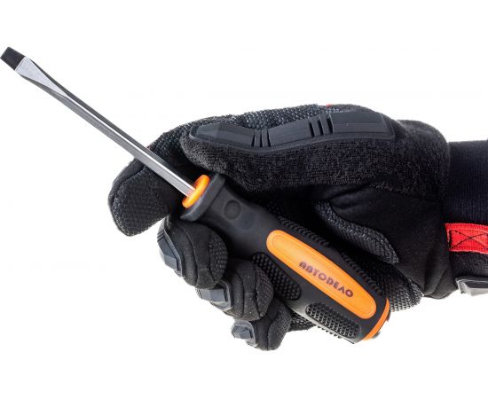 Шлицевая усиленная отвертка АвтоDело 6х100 мм квадратный стержень 39423 15680 – изображение 7