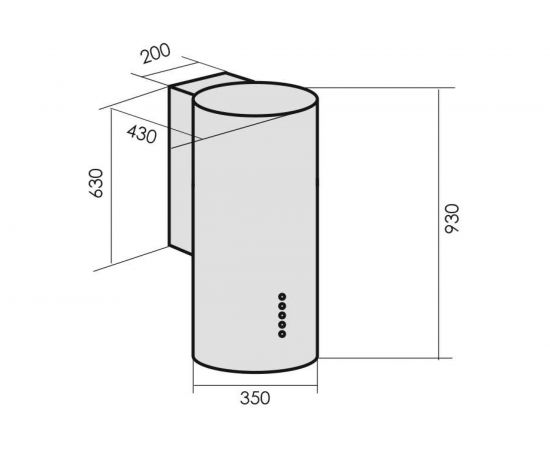 Кухонная вытяжка MBS STEVIA 135 BLACK 5337 – изображение 9