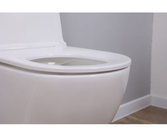 Подвесной унитаз ALCORA Encanto безободковый, с сиденьем дюропласт, микролифт, скрытый монтаж LT-046E-R – изображение 10