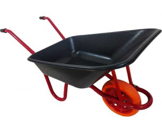 Садовая усиленная тачка с полиуретановым колесом LWI 120 л, 150 кг, полимерное корыто LWI120ПУСад 