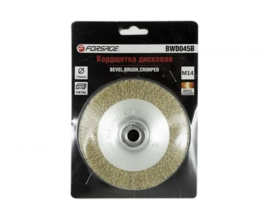 Кордщетка дисковая латунная для УШМ 115 мм, М14 F-BWD045B Forsage 50867 