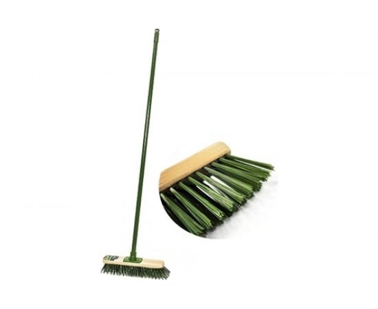 Щётка из древесины GoGo 30 см, с металлической зеленой ручкой 130 см 60142H 