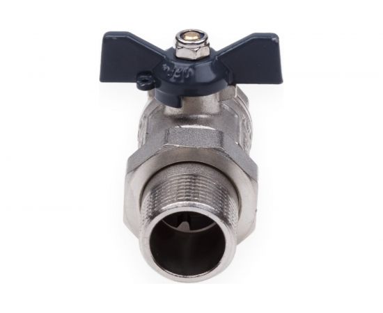 Шаровой кран со сгоном AQUALINK вн-нар 3/4 U B бабочка 1168 