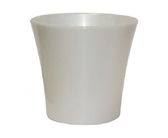 Горшок SANTINO АРТЕ 0.6 л, 11х9.7 см, жемчуг/прозрачный 058849 