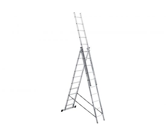 Алюминиевая 3-секционная лестница UFUK 3х10 ступеней 411310 