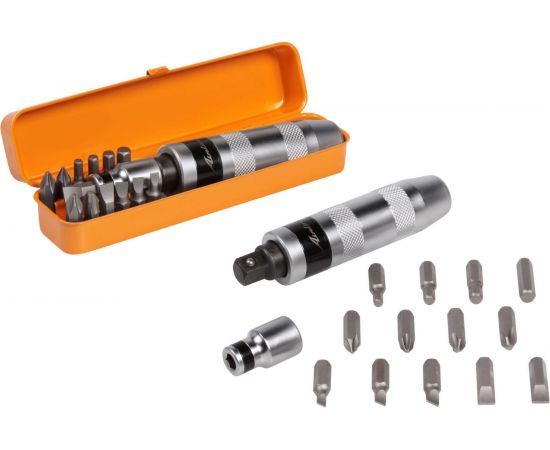 Ударная отвёртка Airline с битами-вставками 5/16, 15 предметов AT-IHS-01 