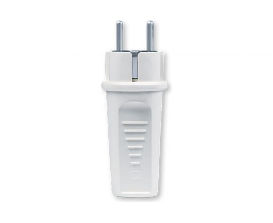 Массивная вилка Aling-conel CONEL с заземляющим контактом 16A 250В, белый 304.0 137002 