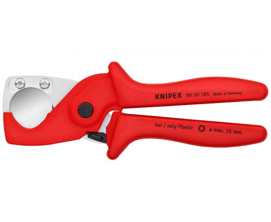Труборез-ножницы для шлангов и защитных труб KNIPEX PlastiCut 25 мм, L-185 мм, подвес KN-9020185SB – изображение 2