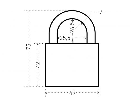 Навесной замок Аллюр ВС1Ч-4505 (7 мм; 5 ключей) 1417 – изображение 2