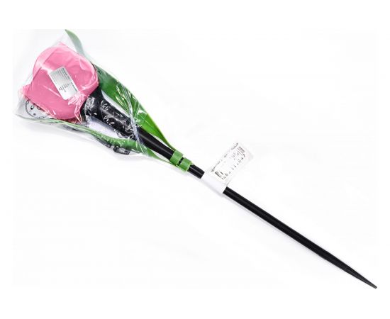 Садовый светильник на солнечной батарее Uniel USL-C-451/PT305 PINK TULIP UL-00004276 – изображение 2