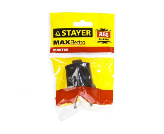 Электрическая вилка Stayer MASTER, 6А/220В, черная 55150-B – изображение 2