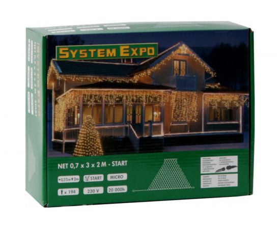 Гирлянда Star Trading SYSTEM EXPO сетка-расширение, провод, 3х2 м, 194 лампы, теплый белый 484-33 – изображение 2