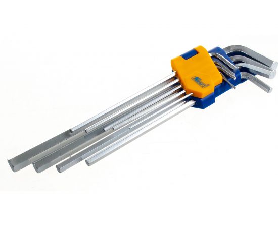 Набор торцевых шестигранных Г-образных ключей, длинных 9шт KRAFT KT 700568 – изображение 2