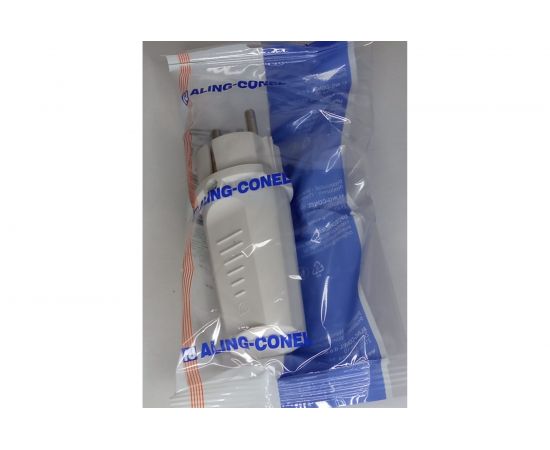 Массивная вилка Aling-conel CONEL с заземляющим контактом 16A 250В, белый 304.0 137002 – изображение 2